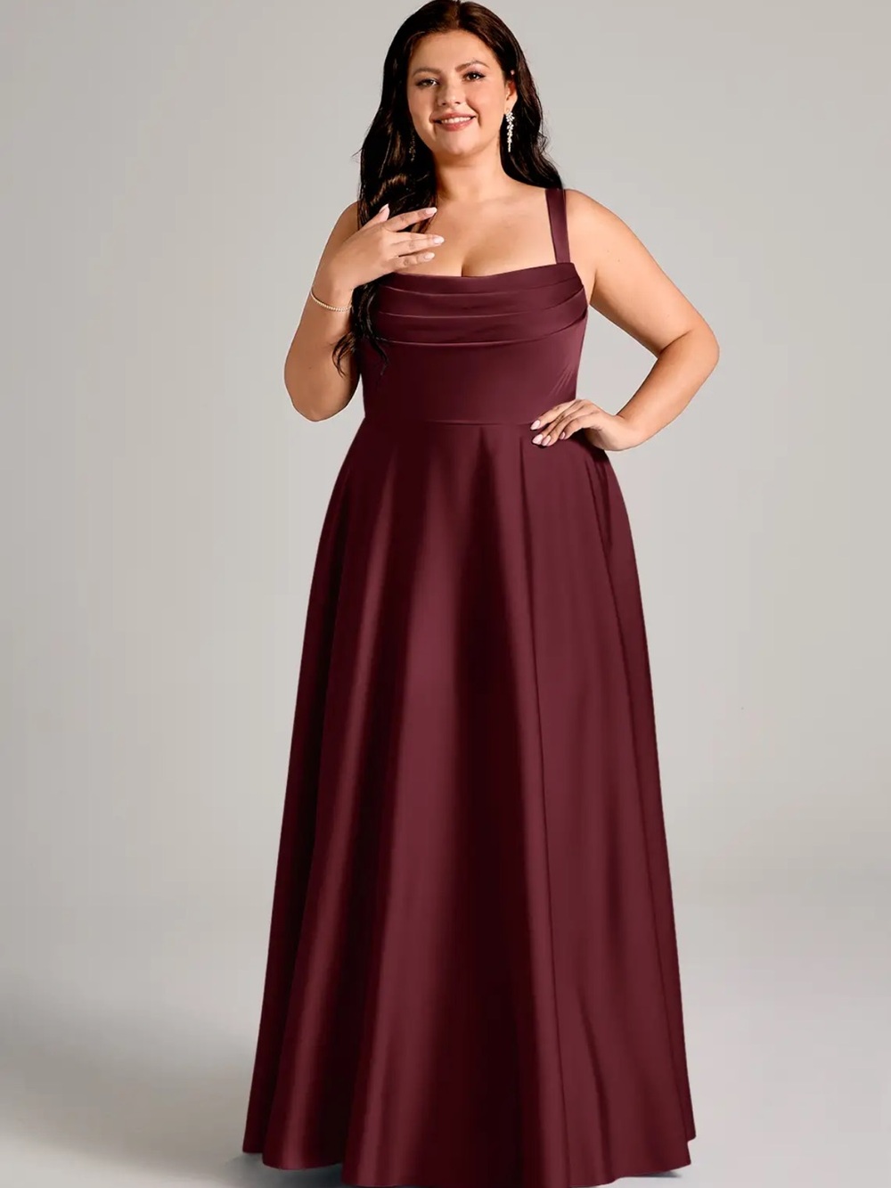 Azazie Shaude Cabernet Bridesmaid Dress